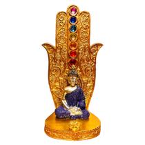 Porta Incenso Incensário Buda Tibetano 7 Chakras Mão Fátima