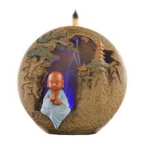 Porta Incenso Incensário Cascata Fumaça Buda Led Colorido