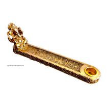 Porta Incenso Incensário Ganesha Dourado 20cm