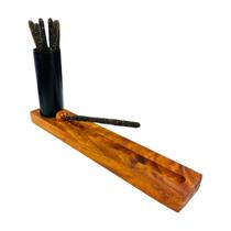 Porta Incenso Incensário Madeira Maciça Com Suporte Porta Incenso Incensário Madeira Maciça Com Suporte