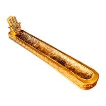 Porta Incenso Incensário Mão Hamsá Mão Fátima Dourado 20cm - EQUILIBRIO