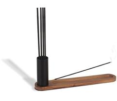 Porta Incenso Metal/Madeira Preto