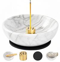 Porta-incensos CM CHIC MONDAY em mármore natural com 9 furos