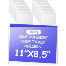 Porta-ingressos de loja autoadesivos Outus Clear Plastic 60 unidades
