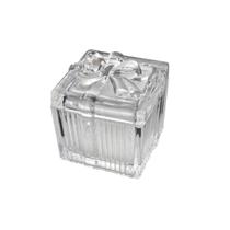 Porta joia de vidro com tampa laço 6cm Porta joia de vidro com tampa laço 6cm