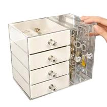 Porta Joia Expositor Bijuteria Acrilico Organizador 4 Gaveta Anel Brinco Pulseira Colar Caixa Transparente Mesa Porta Joia Expositor Bijuteria Acrilico Organizador 4 Gaveta Anel Brinco Pulseira Colar Caixa Transparente Mesa