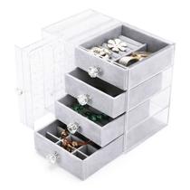 Porta Joia Expositor Organizador Bijuteria Acrilico 4 Gaveta Anel Brinco Pulseira Colar Caixa Transparente Decoraçao Porta Joia Expositor Organizador Bijuteria Acrilico 4 Gaveta Anel Brinco Pulseira Colar Caixa Transparente Decoraçao