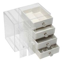 Porta Joia Expositor Organizador Bijuteria Acrilico 4 Gavetas Anel Brinco Pulseira Colar Caixa Luxo Transparente Porta Joia Expositor Organizador Bijuteria Acrilico 4 Gavetas Anel Brinco Pulseira Colar Caixa Luxo Transparente