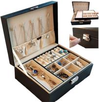 Porta Joia Grande Maleta Organizador De Joias Multifuncional Feminino Viagem Porta Joia Grande Maleta Organizador De Joias Multifuncional Feminino Viagem