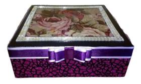 Porta Joias 1919x7cm 2 Porta Aneis E 1 Div Gde Flocada - Studiomazzoart Porta Joias 1919x7cm 2 Porta Aneis E 1 Div Gde Flocada - Studiomazzoart