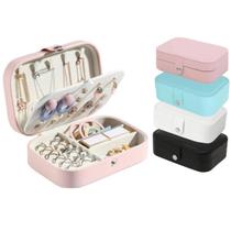 Porta Joias Bolsa Maleta para Viagem em Couro Linda e Elegante Porta Joias Bolsa Maleta para Viagem em Couro Linda e Elegante