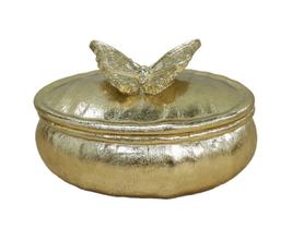 Porta-Jóias Butterfly Dourado 13x10cm Tuut Porta-Jóias Butterfly Dourado 13x10cm Tuut