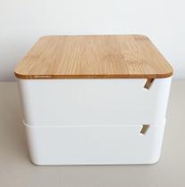 Porta Joias c/ Espelho e Tampa 6 Divisórias 14 cm - MAI HOME