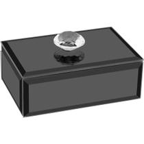 Porta Joias Caixa Organizador Espelhado Mdf 3x6x10cm Preto Decorativo Porta Joias Caixa Organizador Espelhado Mdf 3x6x10cm Preto Decorativo