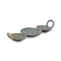 Porta-joias Cheung's Cast Iron Brushed Gold Blue 36x12x6 cm Porta-joias Cheung's Cast Iron Brushed Gold Blue 36x12x6 cm