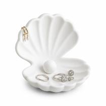 Porta Joias Concha Decorativa Organizador de Anéis e Brincos 20cm Minimalista Luxo - Porta Joias Concha Decorativa Organizador de Anéis e Brincos 20cm Minimalista Luxo -