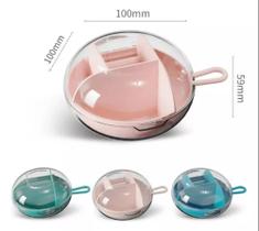 Porta-Jóias Coração e Redondo Compacto e Perfeito para Carregar em Viagens e Bolsas (3 Cores)