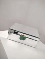 Porta Jóias de Espelho Jade Verde 20 x 14 cm