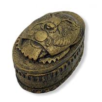 Porta Joias Egípcio Escaravelho Dourado em Resina 5cm - META ATACADO