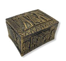 Porta joias egipcio quadrado dourado - Lua Mistica