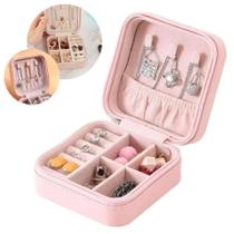Porta Joias Feminina Pequena Case Delicada Charmosa Viagem Luxo Compacta Charmosa