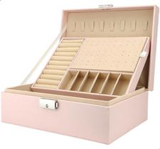 Porta Joias Maleta Grande Para Viagem Organizador Ótimo