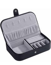 Porta Joias Multi-Função Portátil Material Sintético Preto Porta Joias Multi-Função Portátil Material Sintético Preto