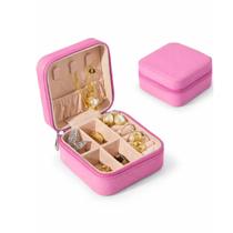 Porta Joias Rosa Pink 10x10x5cm com Interior Veludo Porta Joias Rosa Pink 10x10x5cm com Interior Veludo