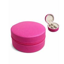 Porta Joias Rosa Pink Redondo 10x10x5cm com Interior Veludo Porta Joias Rosa Pink Redondo 10x10x5cm com Interior Veludo