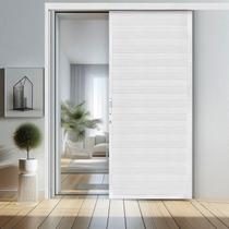 Porta Lambri de Correr de Aluminio 215x90cm Suspensa Branco