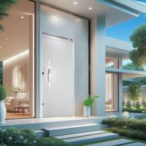 Porta Lambri Pivotante de Aluminio 227x115cm com Puxador Oval