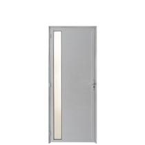 Porta Lambril 2.10 x 0.90 Com Visor e Fechadura Alumínio Branco Lado Esquerdo - Hale