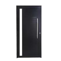 Porta Lambril 210x090 C/ P C/ Vidro Preta Lado Direito L25