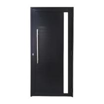 Porta Lambril 210x090 C/Puxador C/ Vidro Preta Lado Esquerda L25