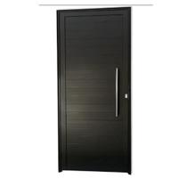 Porta lambril 210x90 com puxador linha 25 aluminio preto lado direito