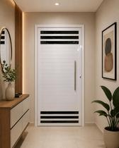 Porta Lambril Branco 6 Vidros 210x90 Lado Direito