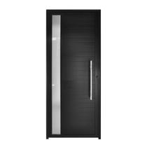 Porta Lambril C/Visor e Puxador Alumínio Preto 2.10 x 0.80 Lado Esquerdo - Hale