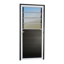 Porta Lambril com Bandeira Basculante Super 25 Vidro Reflex 210cm X 86cm Brimak Abertura Esquerda