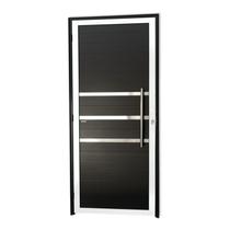 Porta Lambril com Friso com Puxador Super 25 210cm x 80cm Brimak Abertura Direita Mix Preto Porta Lambril com Friso com Puxador Super 25 210cm x 80cm Brimak Abertura Direita Mix Preto