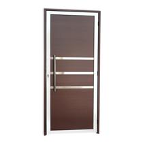 Porta Lambril com Friso com Puxador Super 25 210cm x 80cm Brimak Abertura Esquerda Mix Corten Porta Lambril com Friso com Puxador Super 25 210cm x 80cm Brimak Abertura Esquerda Mix Corten