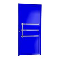 Porta Lambril com Friso com Puxador Super 25 210cm x 80cm Brimak Abertura Esquerda Porta Lambril com Friso com Puxador Super 25 210cm x 80cm Brimak Abertura Esquerda