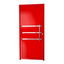 Porta Lambril com Friso com Puxador Super 25 210cm x 90cm Brimak Abertura Direita Vermelho Porta Lambril com Friso com Puxador Super 25 210cm x 90cm Brimak Abertura Direita Vermelho