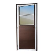 Porta Lambril com Grade Super 25 Vidro Reflex 210cm x 86cm Brimak Abertura Direita Mix Corten