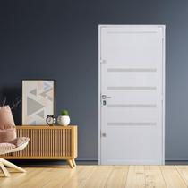 Porta Lambril com Maçaneta 2 Fechaduras Tetras com Friso Linha Roma 210x90 Abertura Esquerda