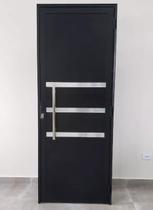 Porta Lambril com Puxador e Friso Alumínio Branco ou Preto Linha 25