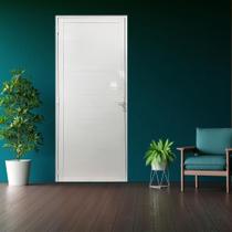 Porta Lambril de Alumínio 210 X 70cm com Maçaneta Linha 25 Lado Esquerdo Esquadrias Bergamo