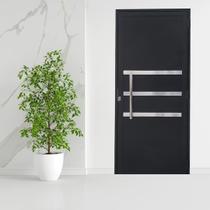 Porta Lambril de Alumínio 210 x 80cm com Puxador e Friso Linha Veneza Abertura Direita Porta Lambril de Alumínio 210 x 80cm com Puxador e Friso Linha Veneza Abertura Direita