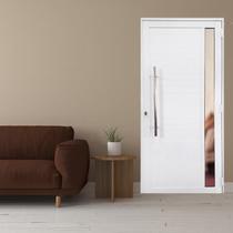 Porta Lambril de Alumínio 210 X 80cm com Puxador e Visor Linha 30 Abertura Esquerda Porta Lambril de Alumínio 210 X 80cm com Puxador e Visor Linha 30 Abertura Esquerda