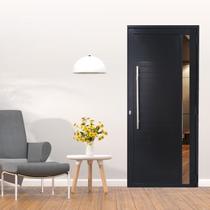 Porta Lambril de Alumínio 210 X 80cm com Puxador e Visor Linha 30 Abertura Esquerda Porta Lambril de Alumínio 210 X 80cm com Puxador e Visor Linha 30 Abertura Esquerda