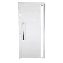 Porta Lambril de Alumínio 210 X 80cm com Visor Linha Veneza Esquadrias Bergamo Abertura Direita